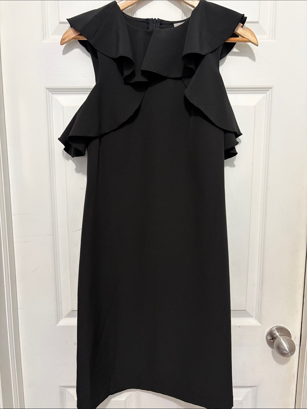 NWT Vero Moda Black Ruffle Pencil Midi Dress